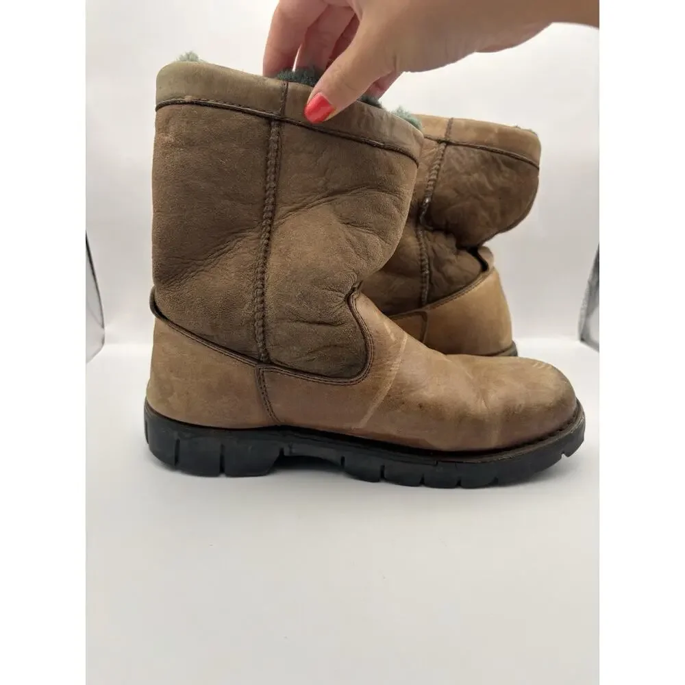 Ugg Australia Beacon Brown Leather And Suede Boots Men Size 7